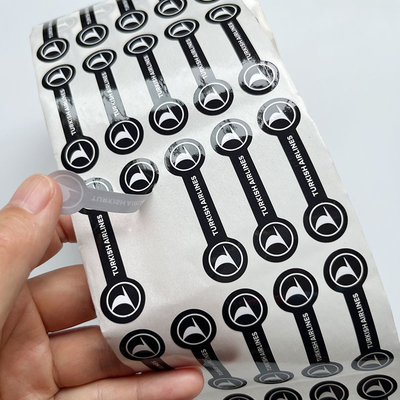 Chống tia cực tím PVC chống thấm nước Nhãn tự dính Chia mặt sau Logo in Die Cut Vinyl Sticker