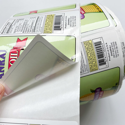 CMYK In ấn Vinyl Dán thực phẩm Chai Bao bì Nhãn cuộn Keo Máy in tùy chỉnh Nhãn cho các sản phẩm thực phẩm