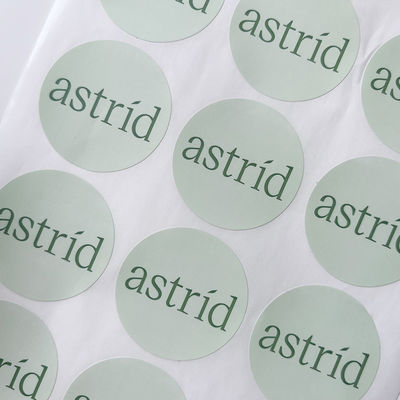 Hình ảnh văn bản tùy chỉnh Chất kết dính In nhãn tròn Nhãn dán cuộn Vinyl không thấm nước