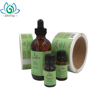3 x 7,5cm Chai màu hổ phách CMYK Cuộn nhãn vinyl màu