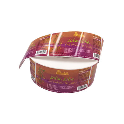 Nhãn thực phẩm và đồ uống bằng nhựa PVC trong suốt In nhãn trống
