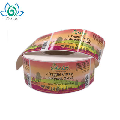 Nhãn thực phẩm và đồ uống bằng nhựa PVC trong suốt In nhãn trống