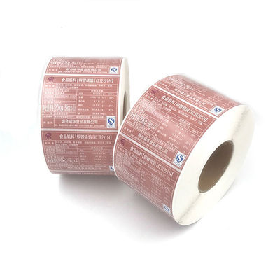 Nhãn dán bao bì thực phẩm không độc hại cho sức khỏe Tự dính CMYK nhãn thực phẩm in tùy chỉnh