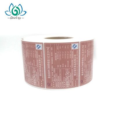 Nhãn dán bao bì thực phẩm không độc hại cho sức khỏe Tự dính CMYK nhãn thực phẩm in tùy chỉnh