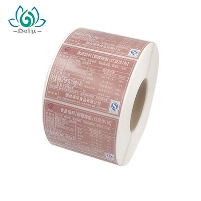 Nhãn dán bao bì thực phẩm không độc hại cho sức khỏe Tự dính CMYK nhãn thực phẩm in tùy chỉnh