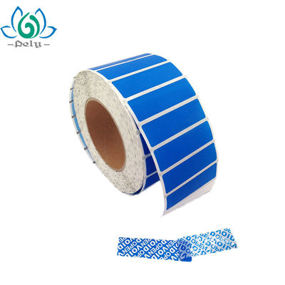 Dịch vụ ODM 8,5 X 2,2 cm Pantone màu Tamper Nhãn bảo mật rõ ràng