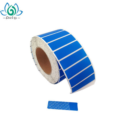 Dịch vụ ODM 8,5 X 2,2 cm Pantone màu Tamper Nhãn bảo mật rõ ràng