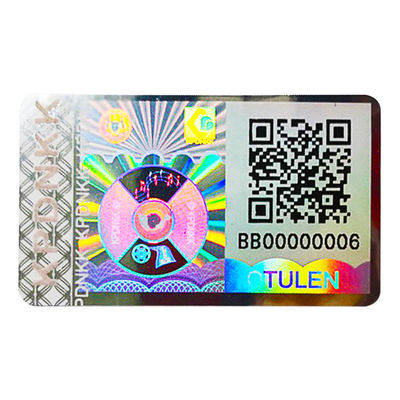 Vinyl QR Code ba chiều Tamper Nhãn bảo mật rõ ràng