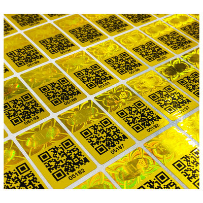 Vinyl QR Code ba chiều Tamper Nhãn bảo mật rõ ràng
