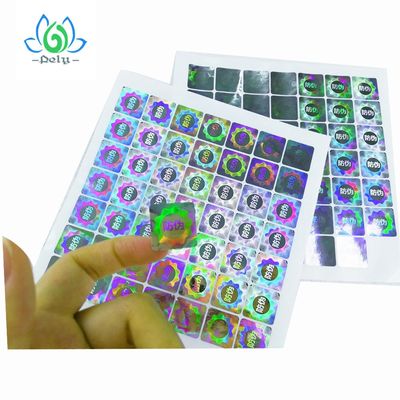 Nhãn dán hình ba chiều lá bạc bóng hợp lệ, Nhãn dán bằng chứng tamper rõ ràng