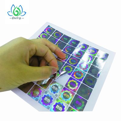Nhãn dán hình ba chiều lá bạc bóng hợp lệ, Nhãn dán bằng chứng tamper rõ ràng