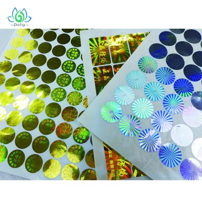 Nhãn bảo mật rõ ràng in UV Tamper, Nhãn ba chiều cho chứng chỉ