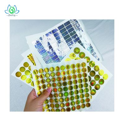 Nhãn bảo mật rõ ràng in UV Tamper, Nhãn ba chiều cho chứng chỉ