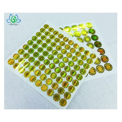 Nhãn bảo mật rõ ràng in UV Tamper, Nhãn ba chiều cho chứng chỉ