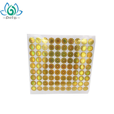Pely Round Tamper Seal Stickers Tùy chỉnh 3D Hologram Stickers