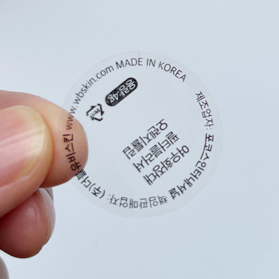 40mm Tròn tròn trong suốt Vinyl bóng Hình dán tự dính Son môi trong suốt Hình dán tự dính