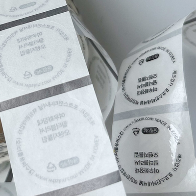 40mm Tròn tròn trong suốt Vinyl bóng Hình dán tự dính Son môi trong suốt Hình dán tự dính